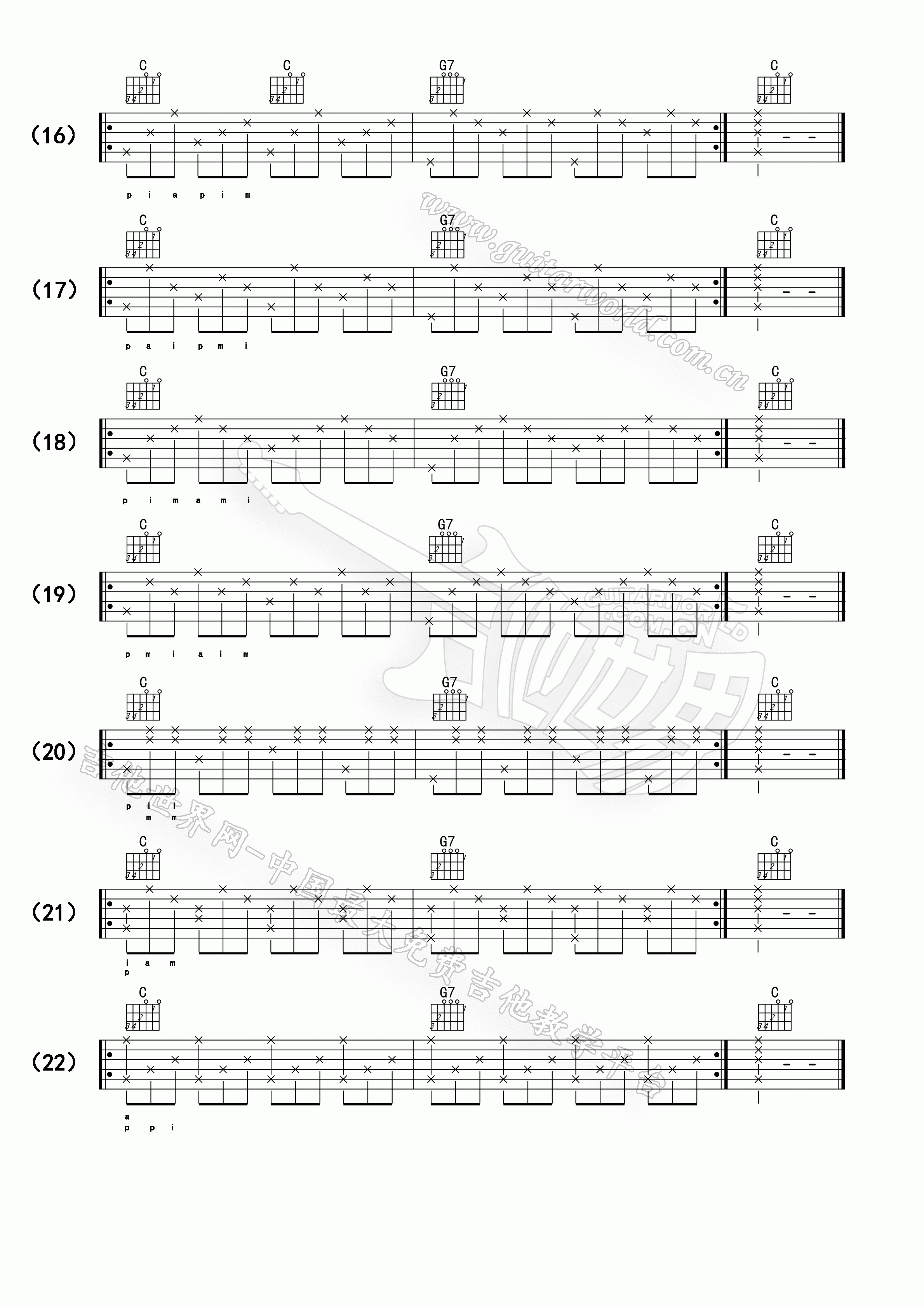 初学者吉他每日基础训练