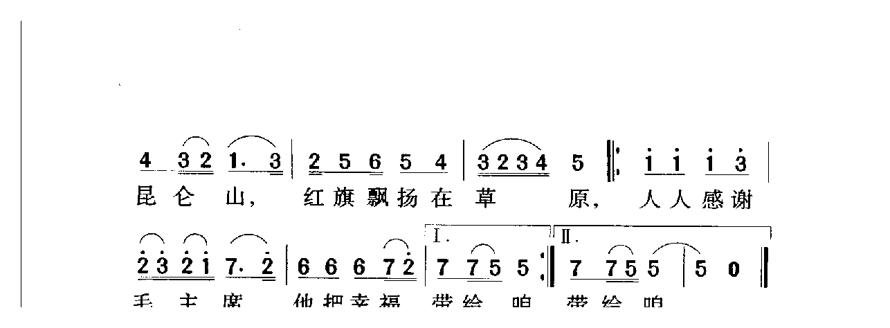 中国名歌[欢乐的新疆 影片（欢乐的新疆）主题歌]乐谱