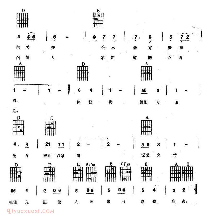 电子琴乐谱【寻梦园】乔柏立曲、屠巴海改编版