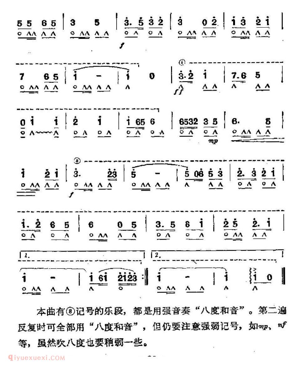 口琴乐谱【我为祖国献石油】简谱