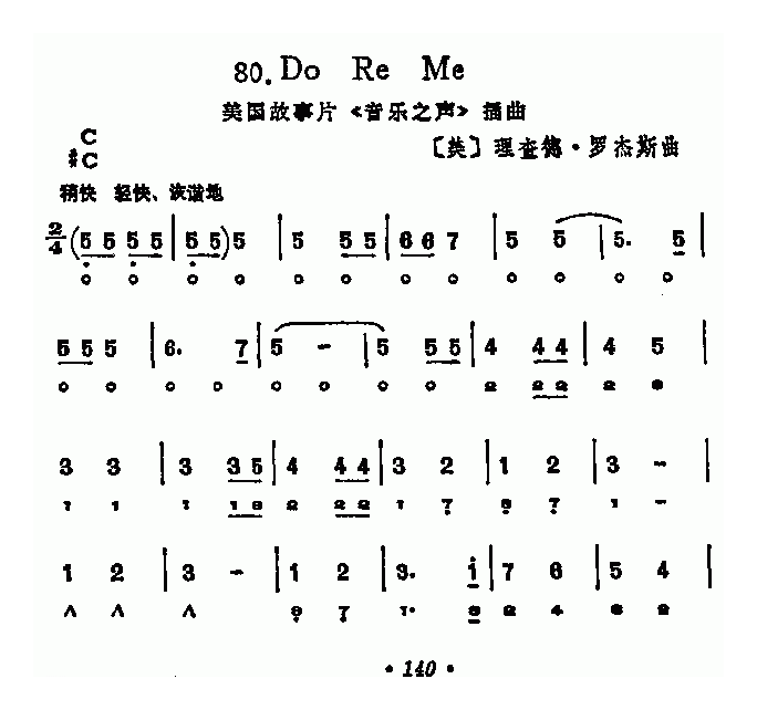 Do Re Me 美国电影《音乐之声》插曲