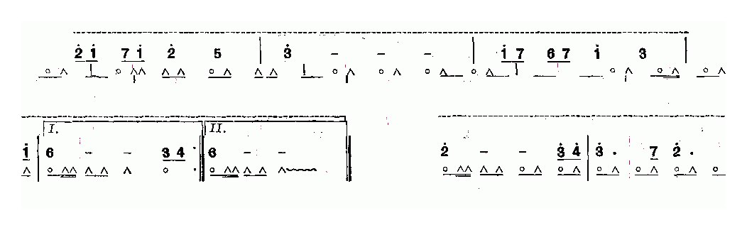 口琴谱【我衷心感谢你】简谱