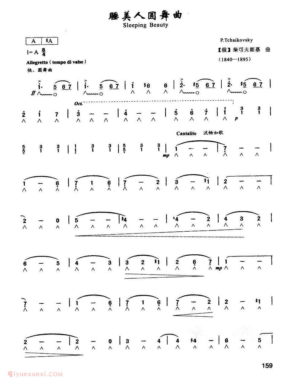 口琴谱【睡美人圆舞曲】简谱