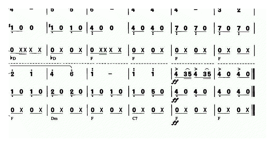 口琴谱【格斗者入场式合奏】简谱