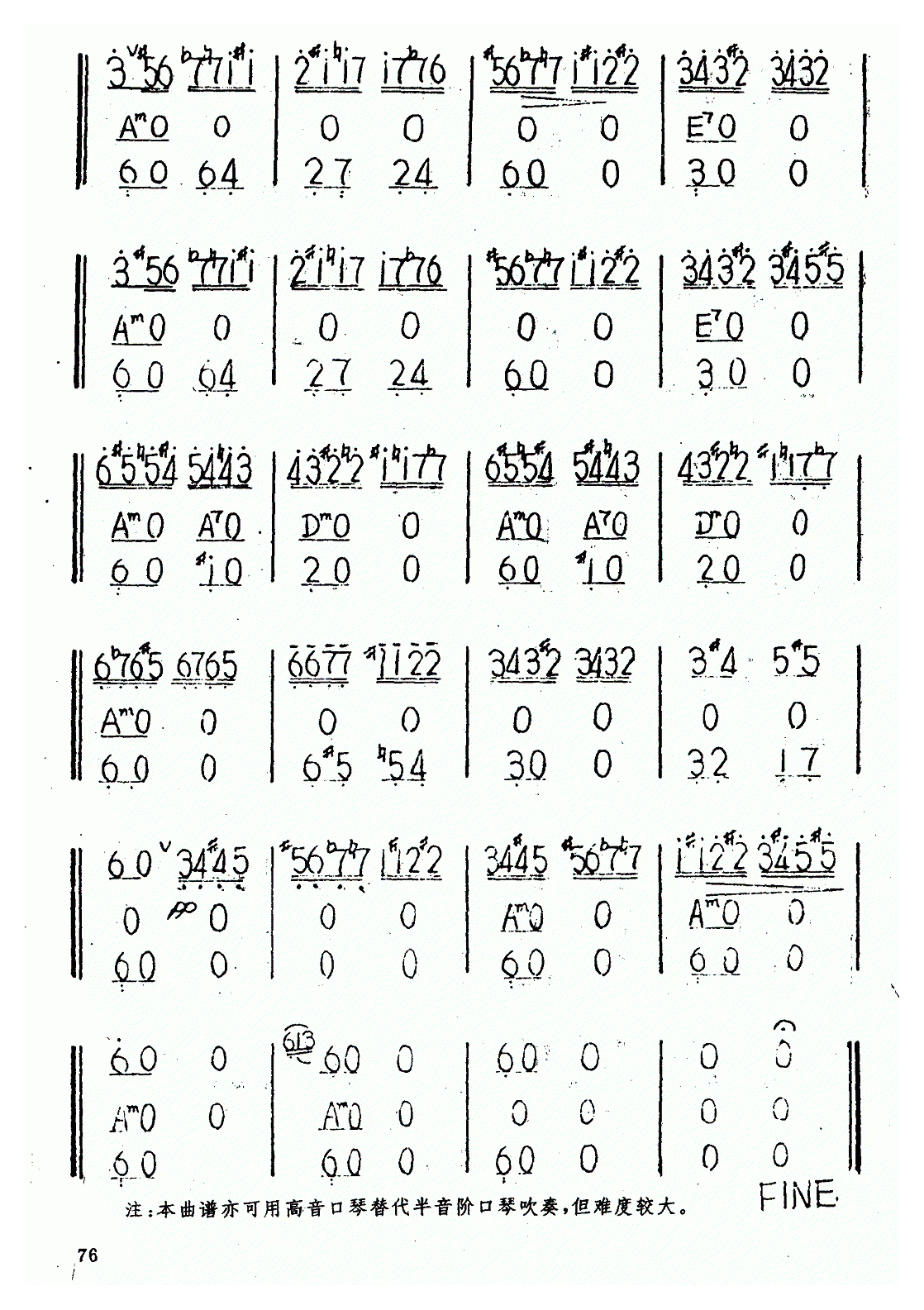 口琴乐谱【野蜂飞舞】三重奏简谱