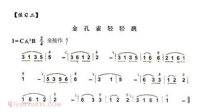 葫芦丝《打音》技巧练习