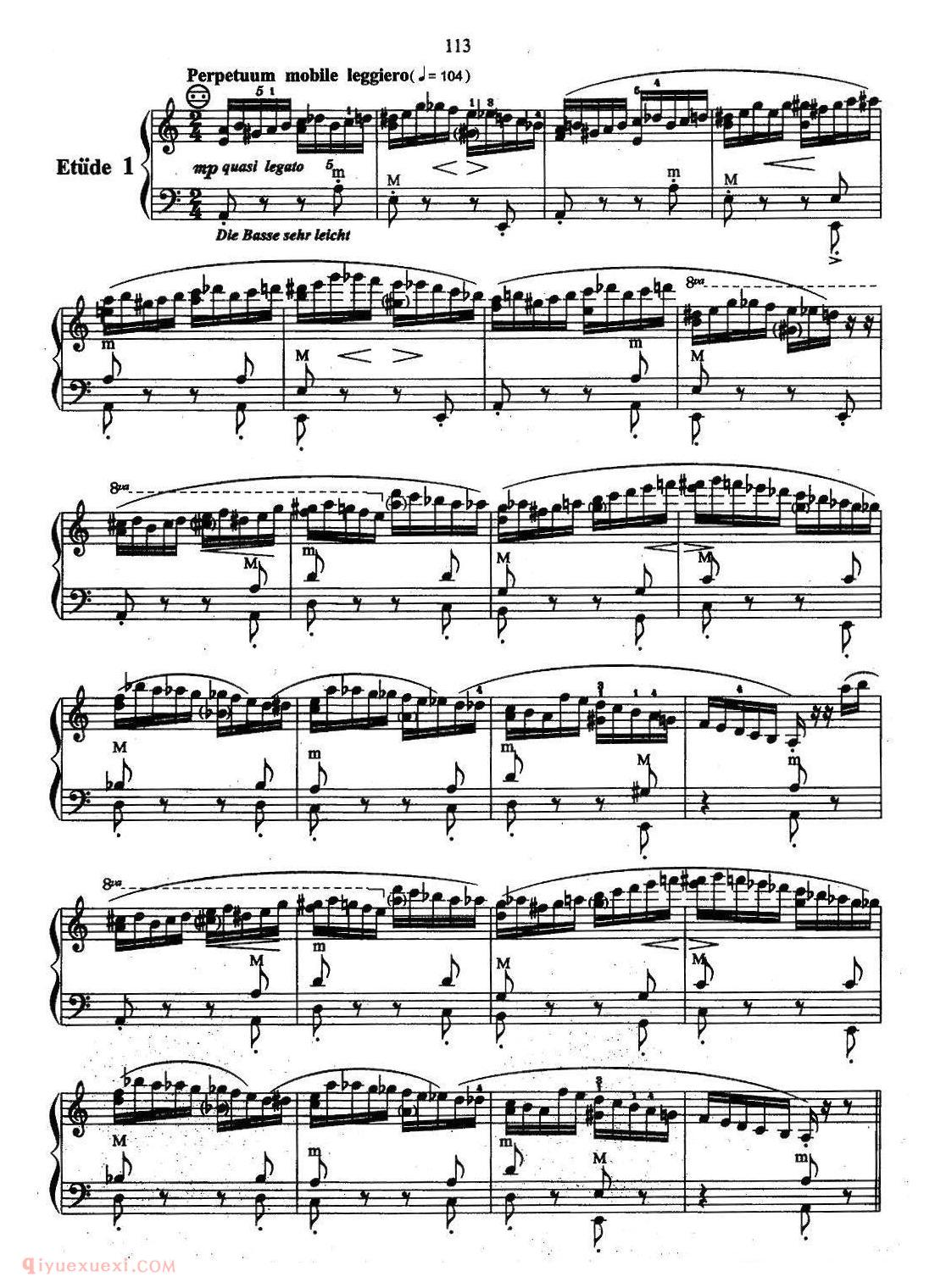 手风琴帕格尼尼主题音乐会练习曲（1—5）五线谱