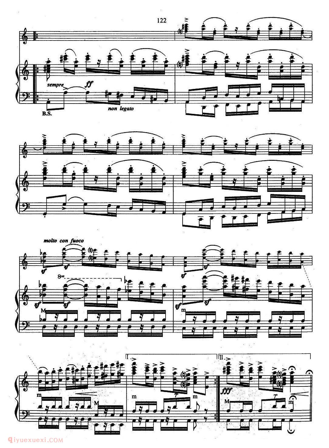 手风琴帕格尼尼主题音乐会练习曲（6—10）五线谱