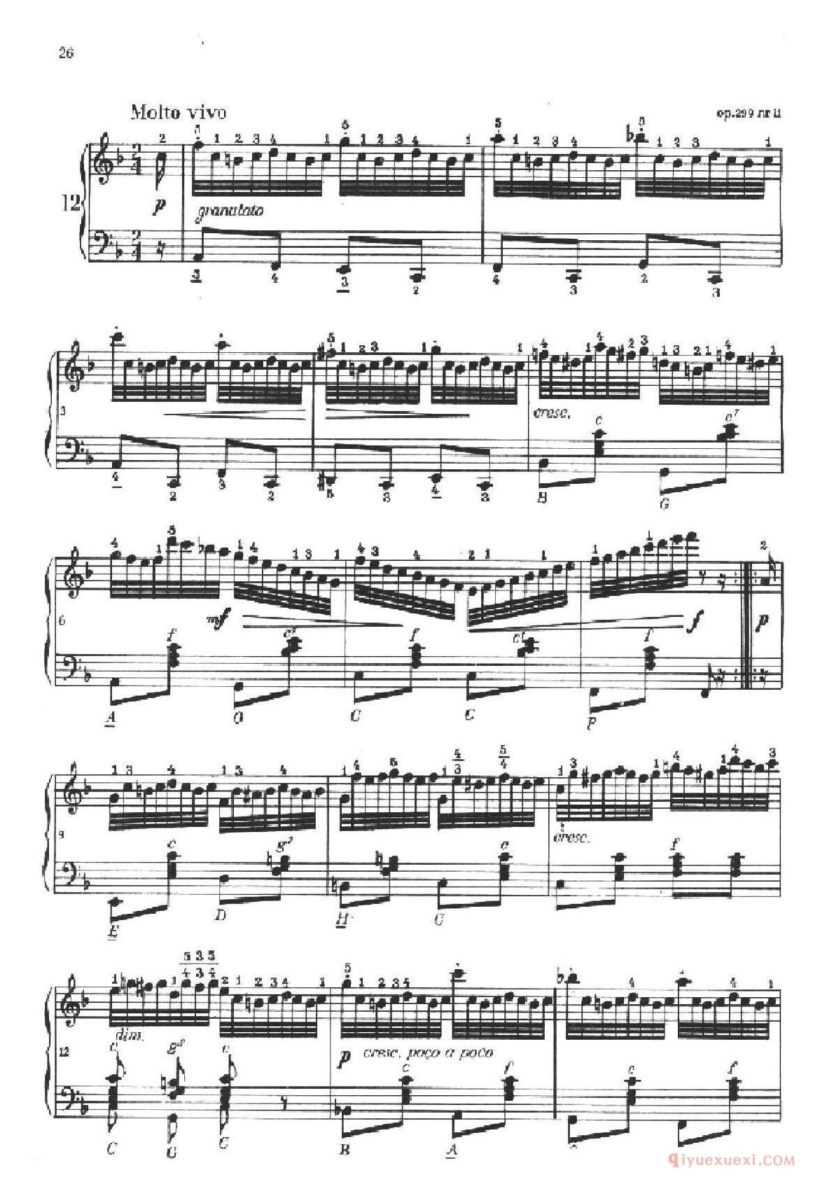 《车尔尼手风琴练习曲集》第Ⅱ册（第10—14首）