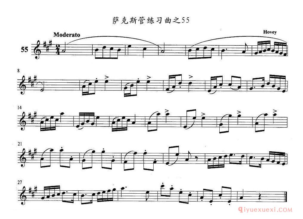 萨克斯管练习曲谱精选