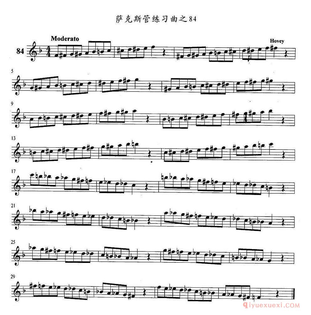 萨克斯管练习曲谱精选