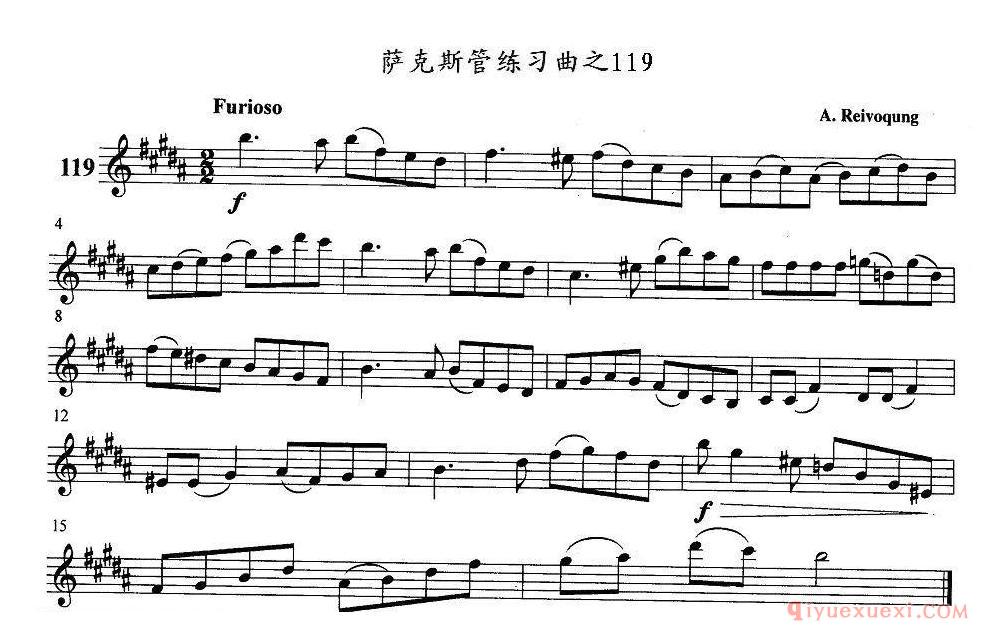 萨克斯管练习曲谱精选