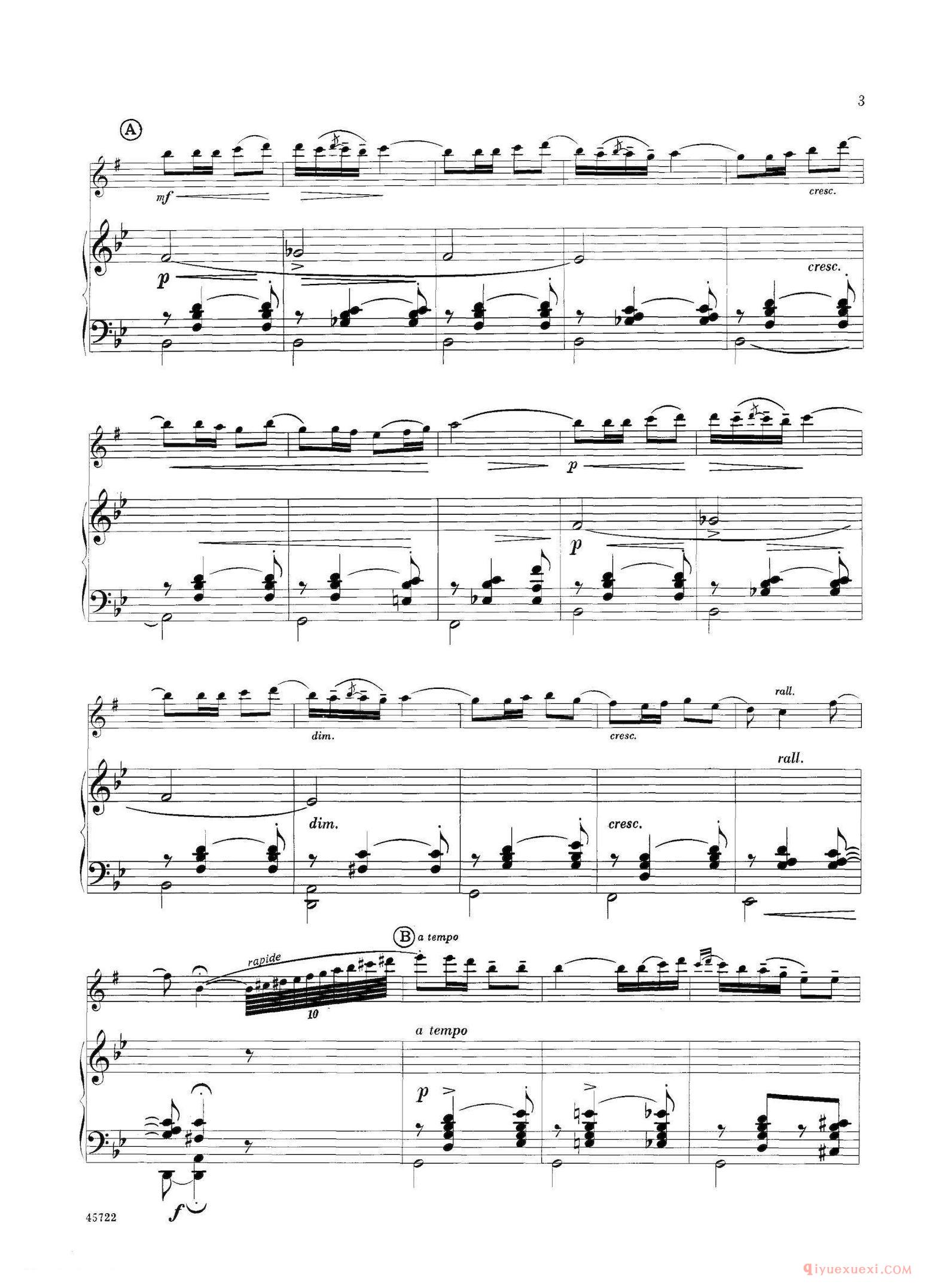 15首古典萨克斯独奏曲《1、Canzonetta》中音萨克斯+钢琴伴奏