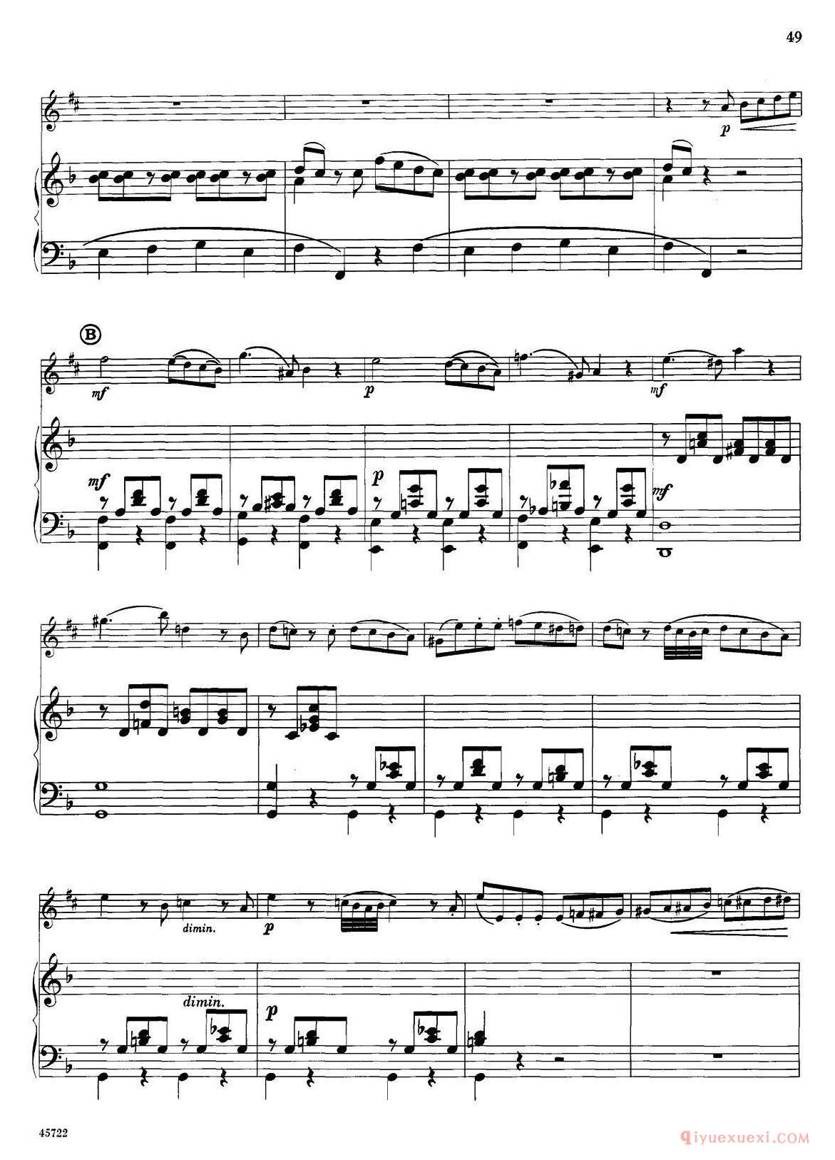 15首古典萨克斯独奏曲《11、Rondo in D》中音萨克斯+钢琴伴奏