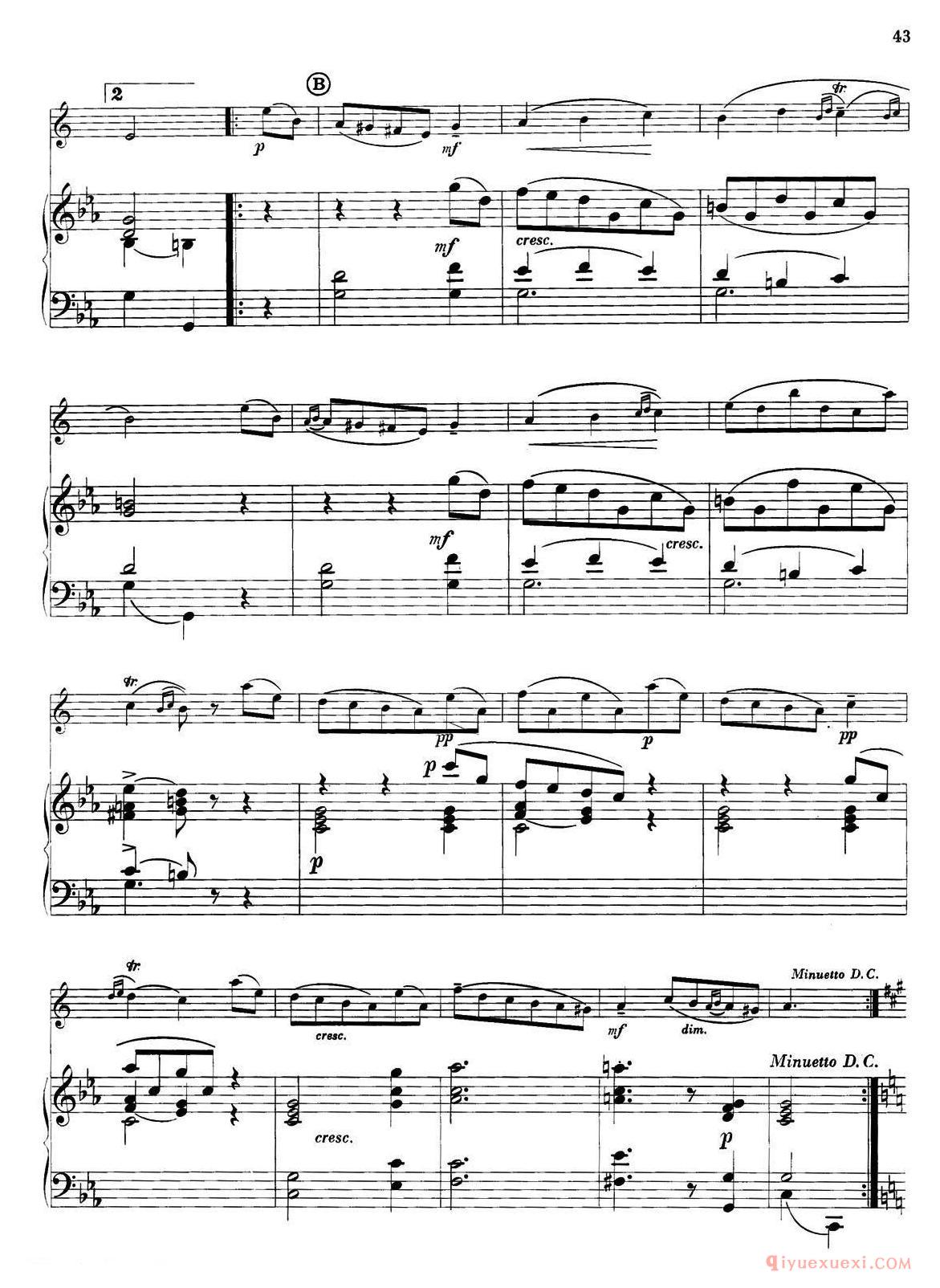 15首古典萨克斯独奏曲《9、Minuet》中音萨克斯+钢琴伴奏