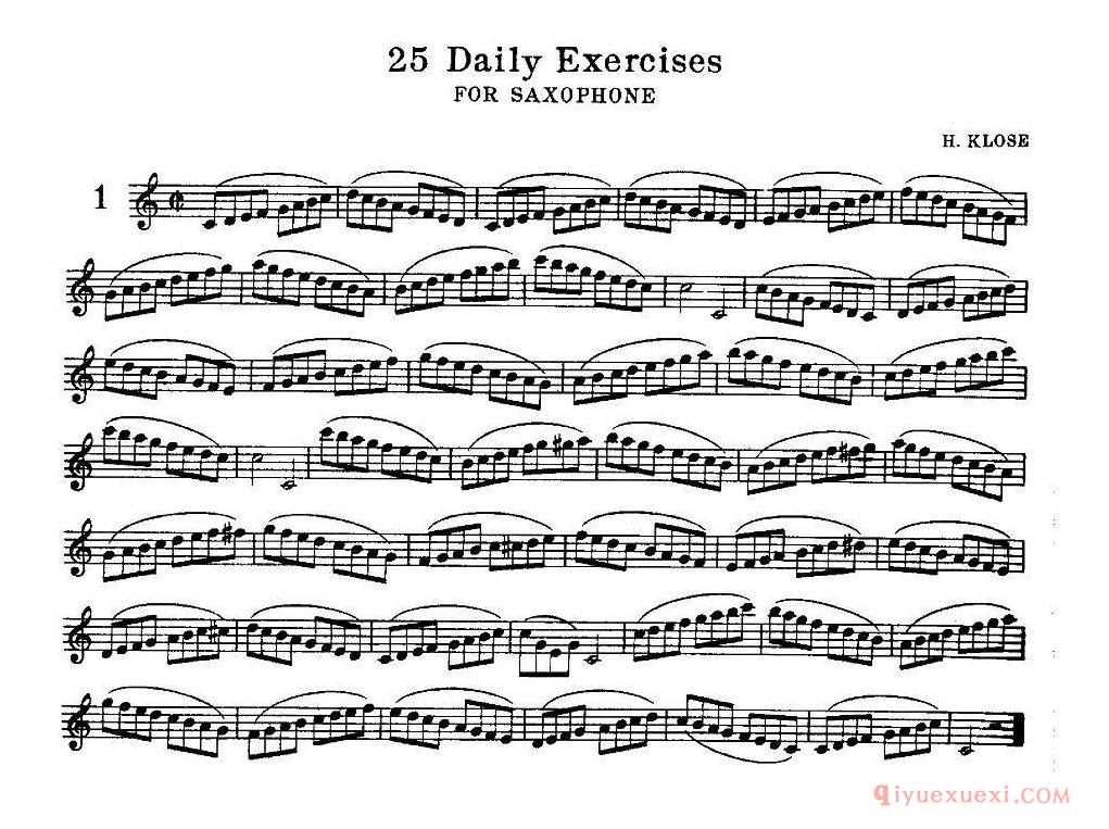 klose - 25首萨克斯练习曲