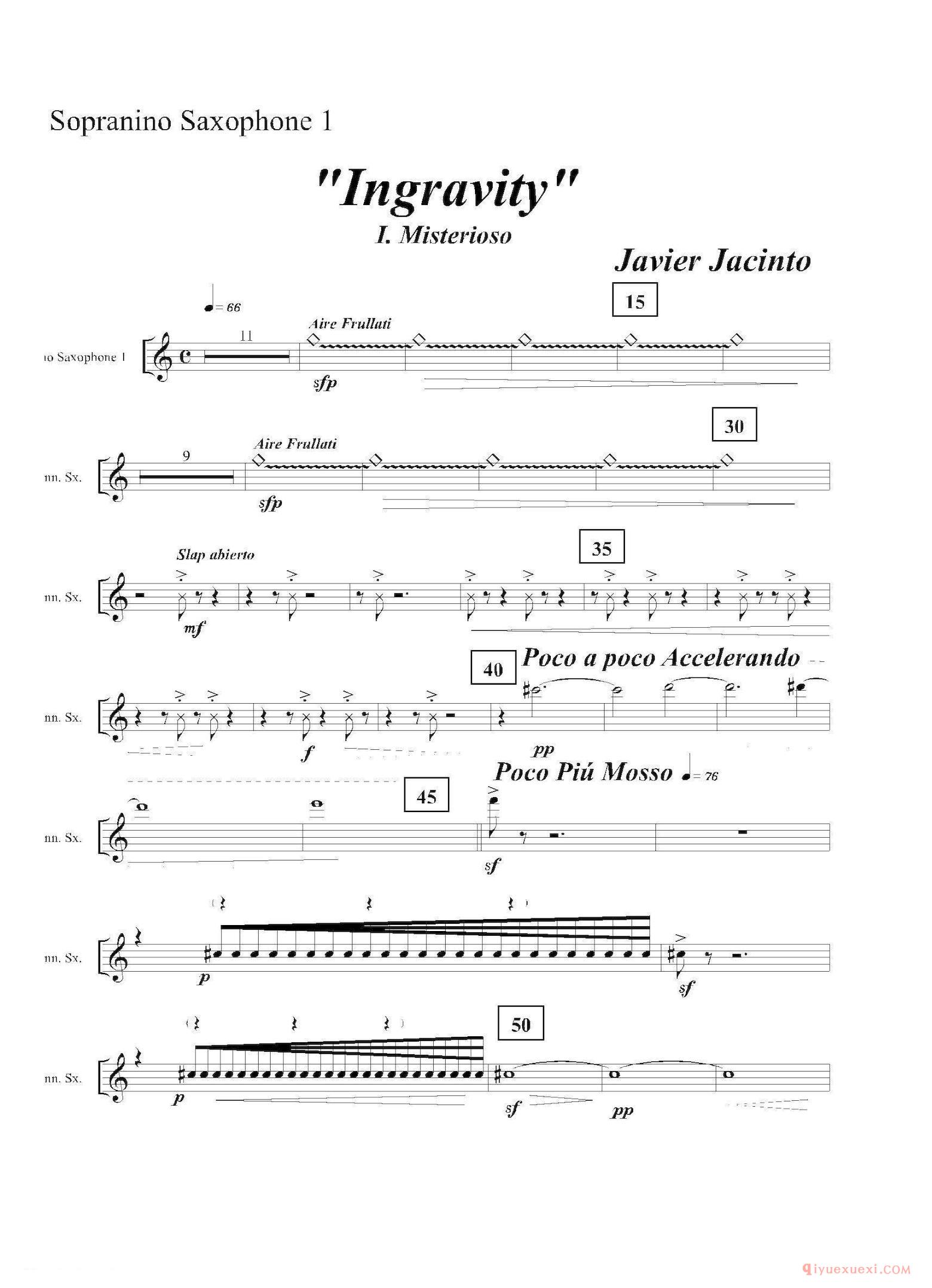 Ingravity（第一乐章）第一高音萨克斯分谱