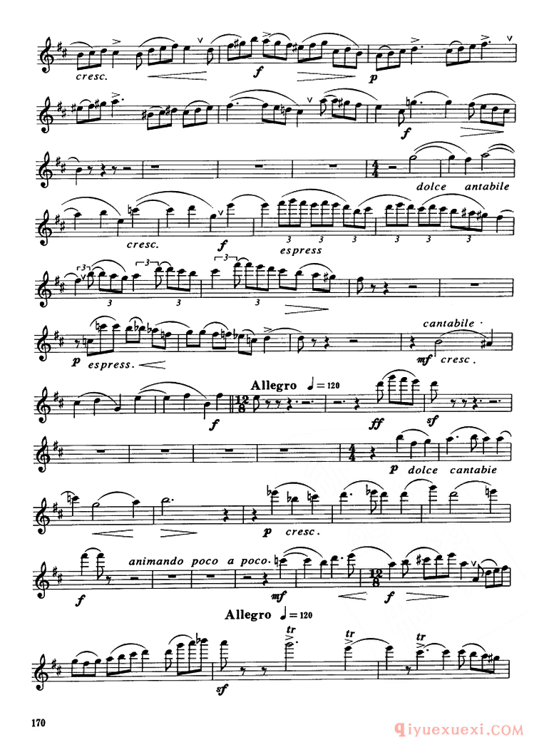 Glazunov Op.109（格拉组诺夫协奏曲Op.109）中音萨克斯分谱