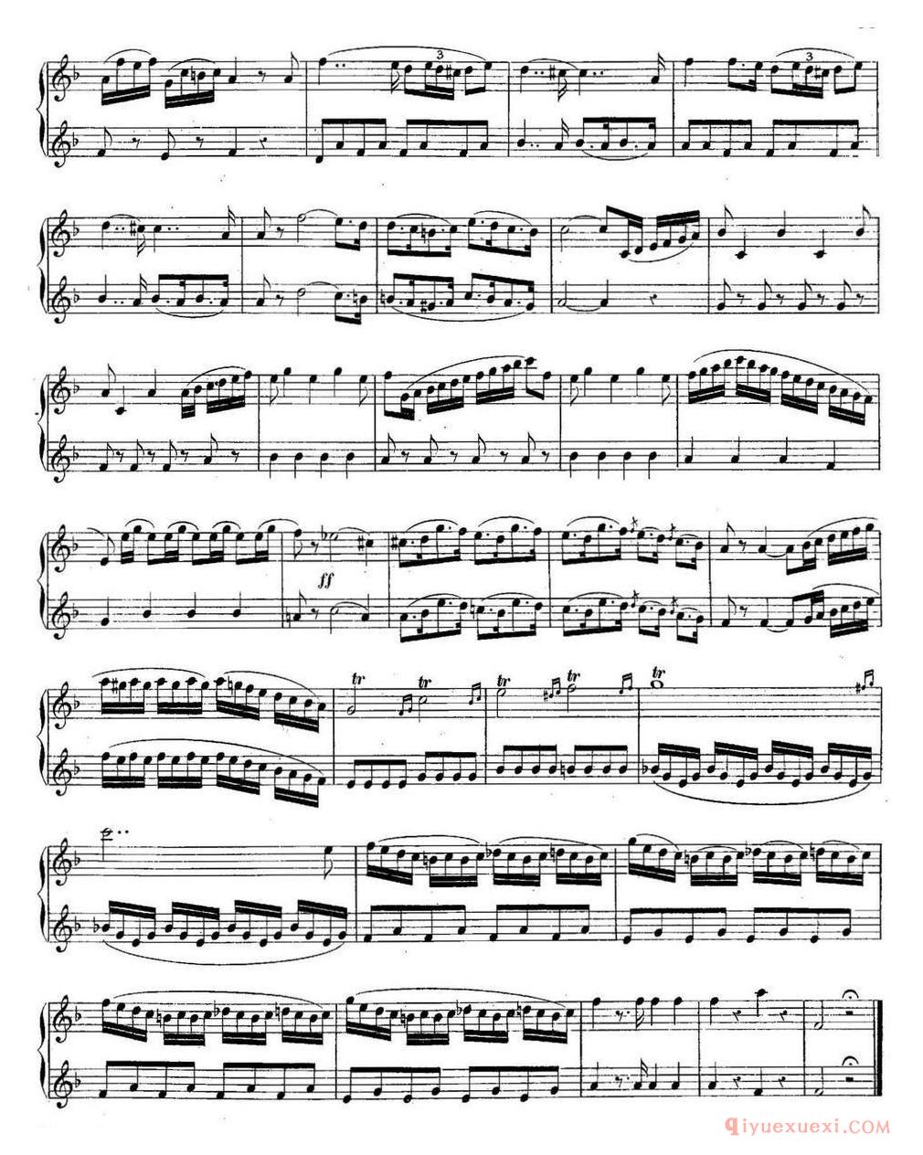 H·Klose练习曲（Quatre Duos Faciles et Concertants Pour 2 Saxophones—No.3）
