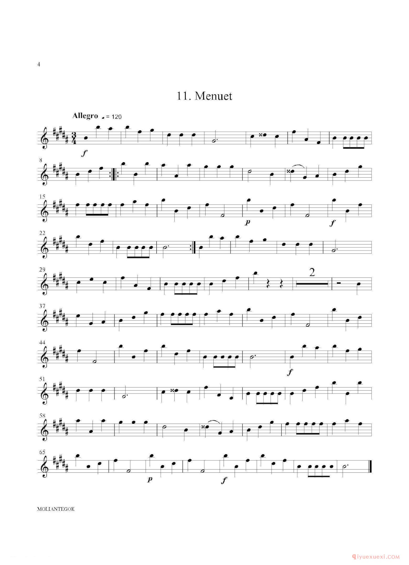 第二上低音萨克斯[Water Music/HWV.349 No.2]