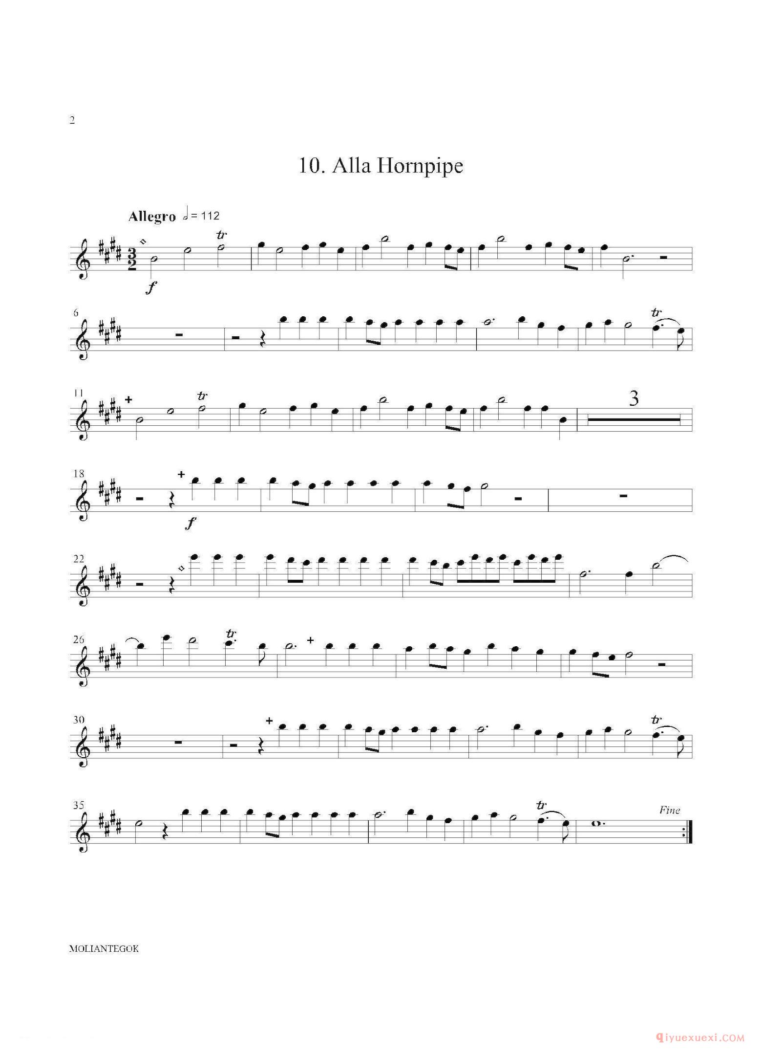 第一高音萨克斯[Water Music/HWV.349 No.2]