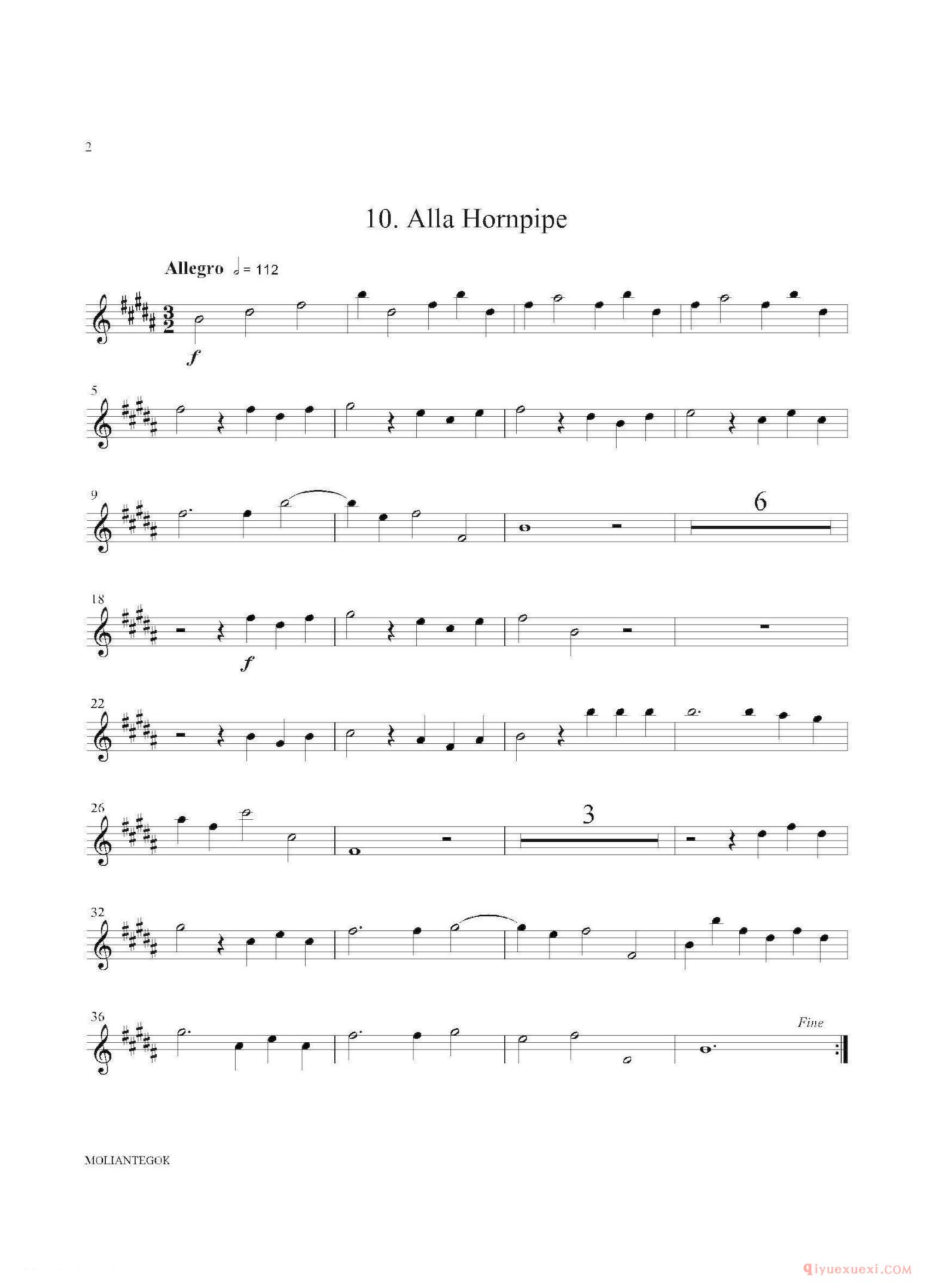 第一上低音萨克斯[Water Music/HWV.349 No.2]