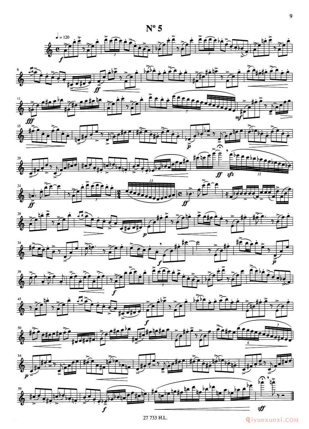 萨克斯谱[Astor Piazzolla/No.5]