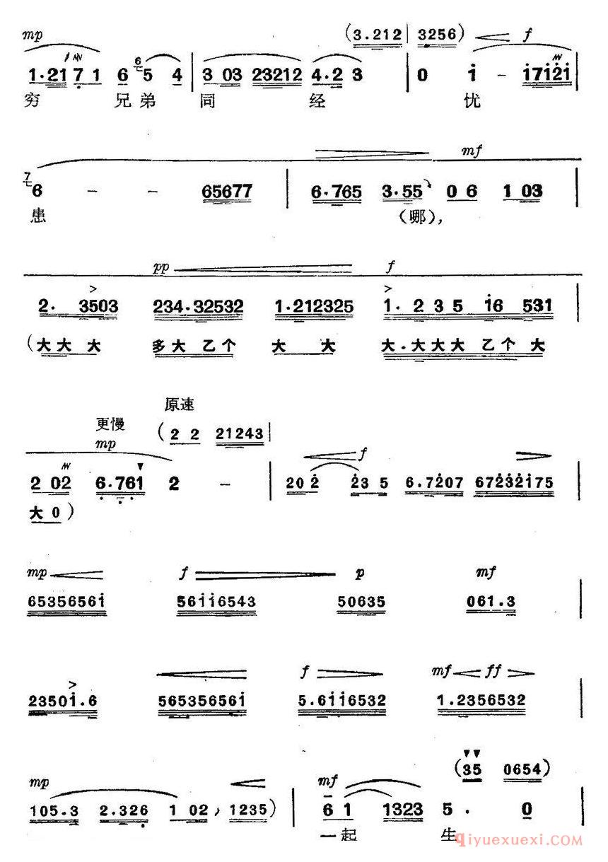 京剧简谱[革命现代京剧/磐石湾/全剧主旋律乐谱之第四场/支委会]