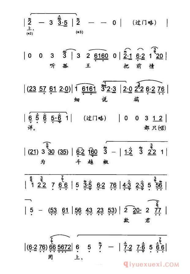 京剧简谱[劝梓童休得要把本奏上/摘缨会选段]