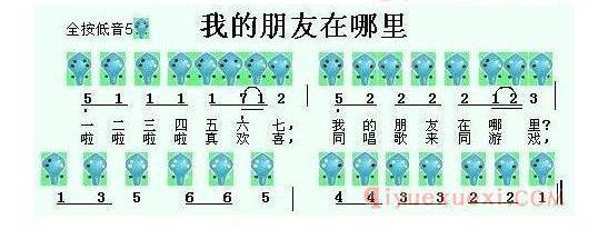 6孔陶笛谱子《我的朋友在哪里》