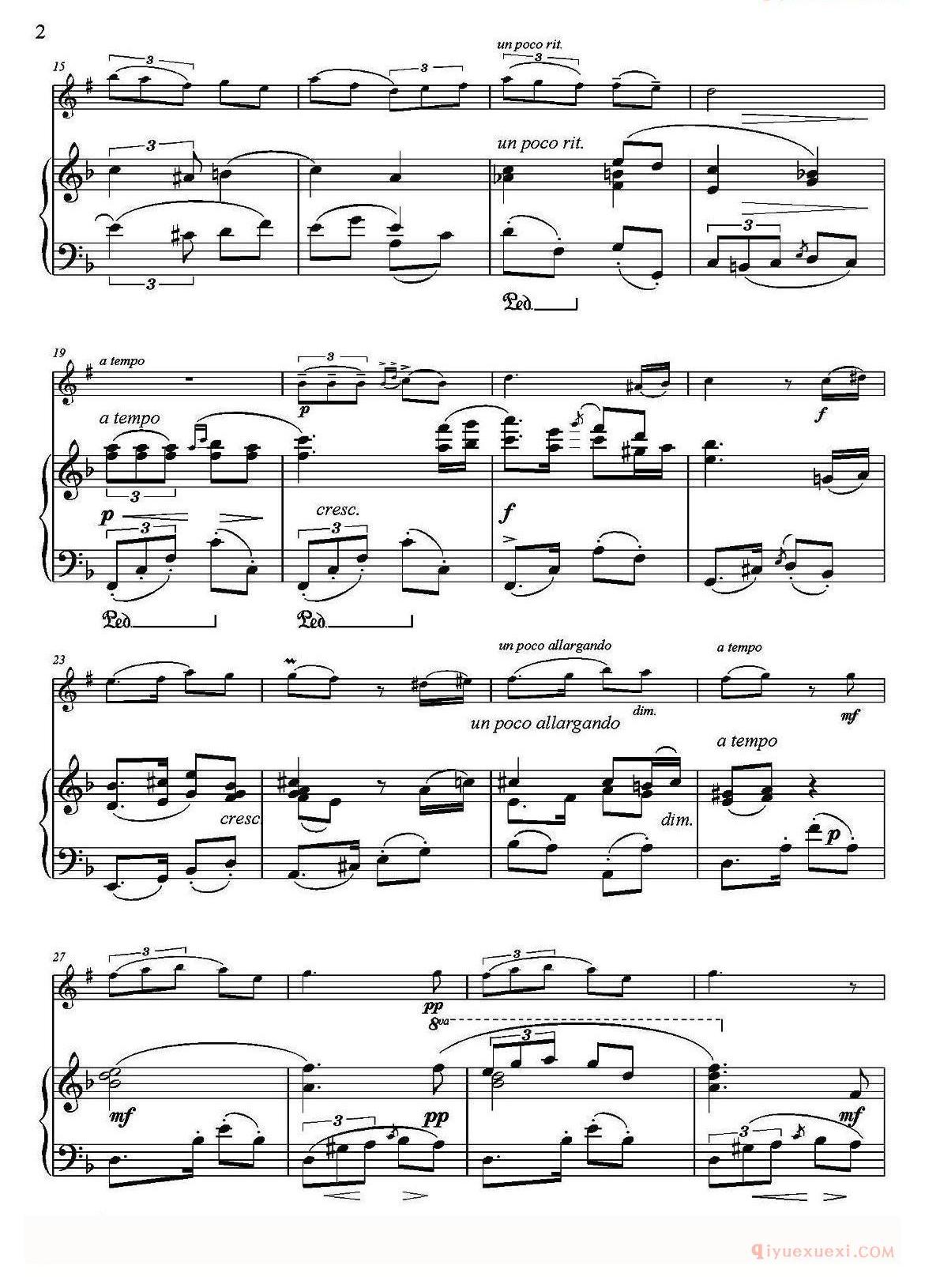 单簧管乐谱[Tango]单簧管+钢琴伴奏