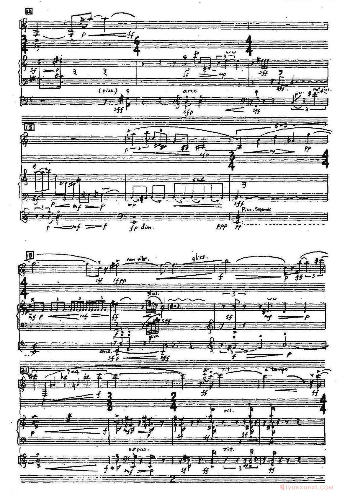 单簧管乐谱[定]单簧管+古筝+低音提琴