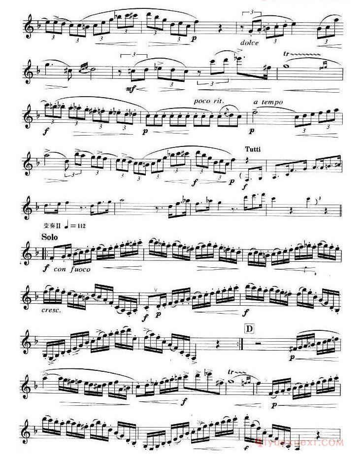 单簧管乐谱[小协奏曲]单簧管