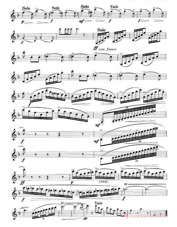 单簧管乐谱[小协奏曲]单簧管