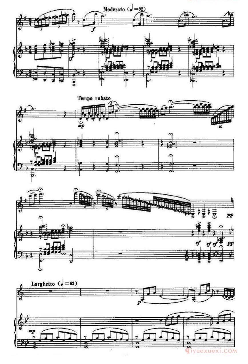 单簧管乐谱[西拉穆轮河随想曲]单簧管+钢琴伴奏