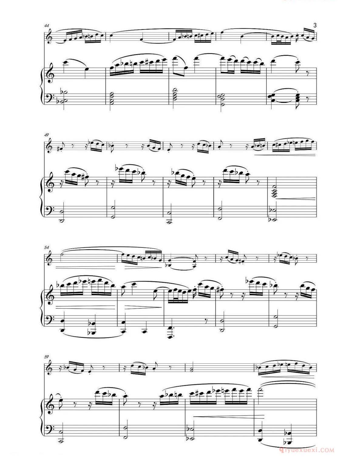 A大调小提琴奏鸣曲op. 12 No. 2第二乐章 小提琴钢琴合奏谱