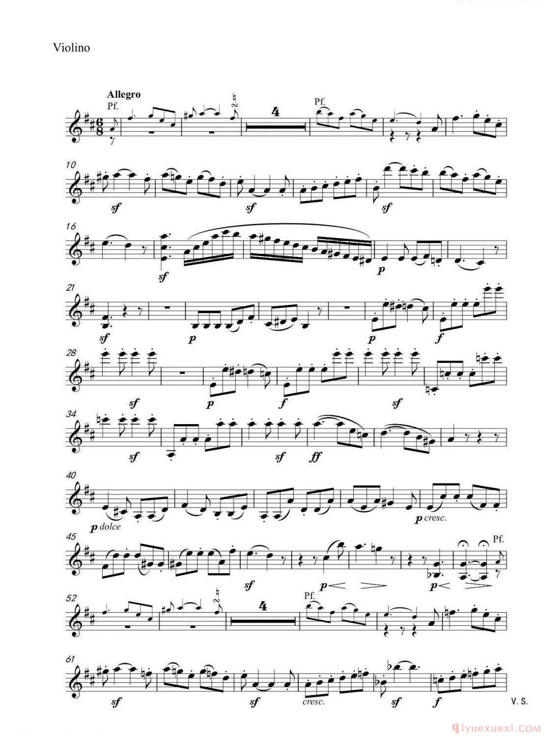 贝多芬250周年诞辰纪念（三）D大调小提琴奏鸣曲op. 12 No. 1第三乐章