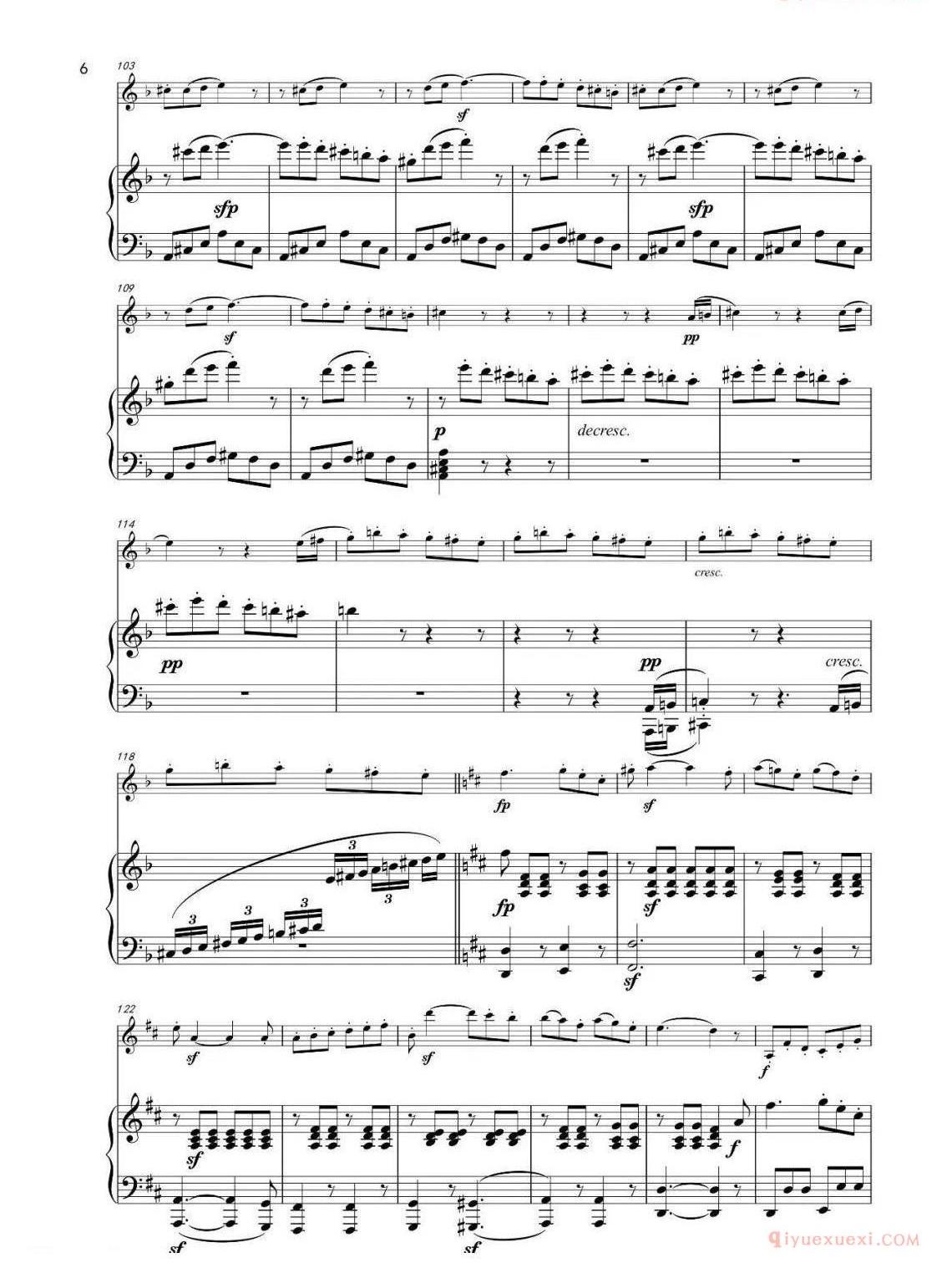 小提琴钢琴合奏谱_D大调小提琴奏鸣曲op. 12 No. 1第三乐章