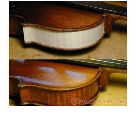 小提琴侧板加高的方法