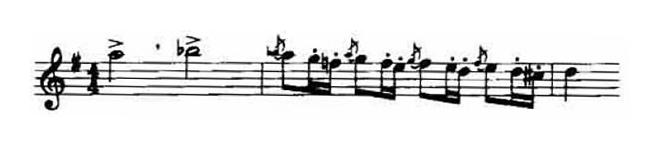 小提琴倚音演奏曲中的装饰音