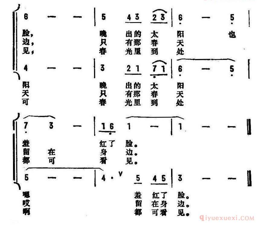 儿童歌曲简谱[有这样一位少年]红花少年组歌之三、合唱