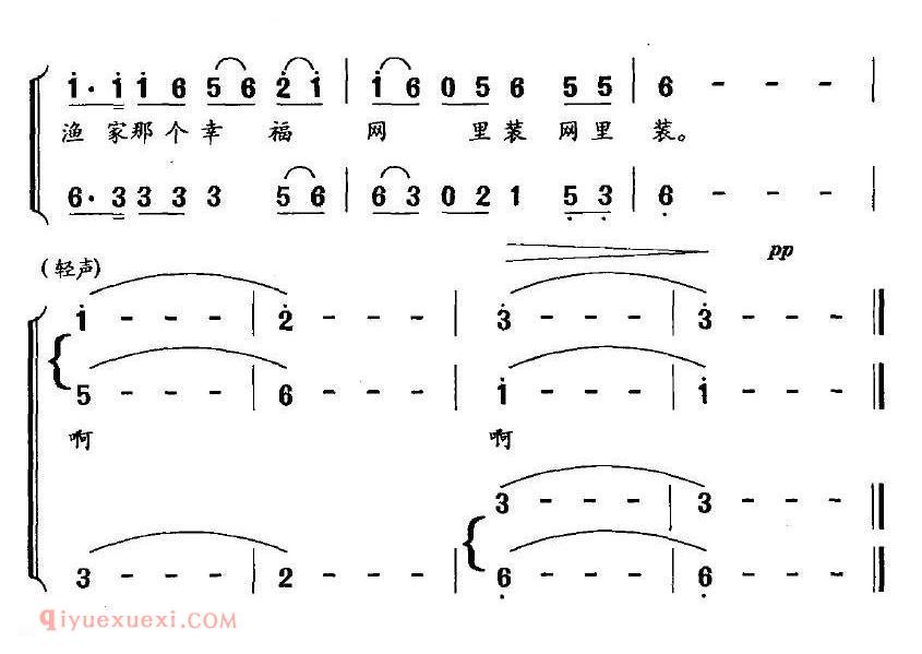 合唱谱[织网姑娘/女声小合唱]简谱