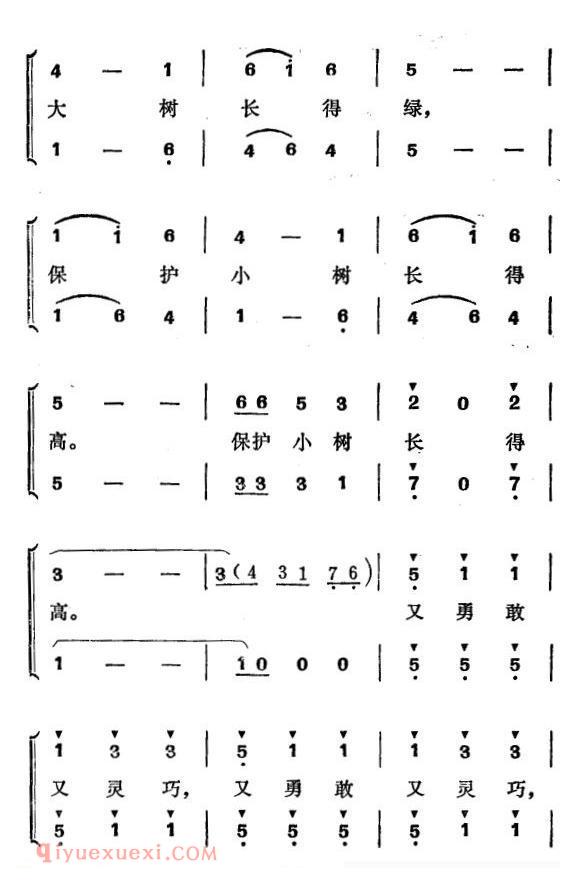 合唱谱[啄木鸟/童声二部合唱]简谱