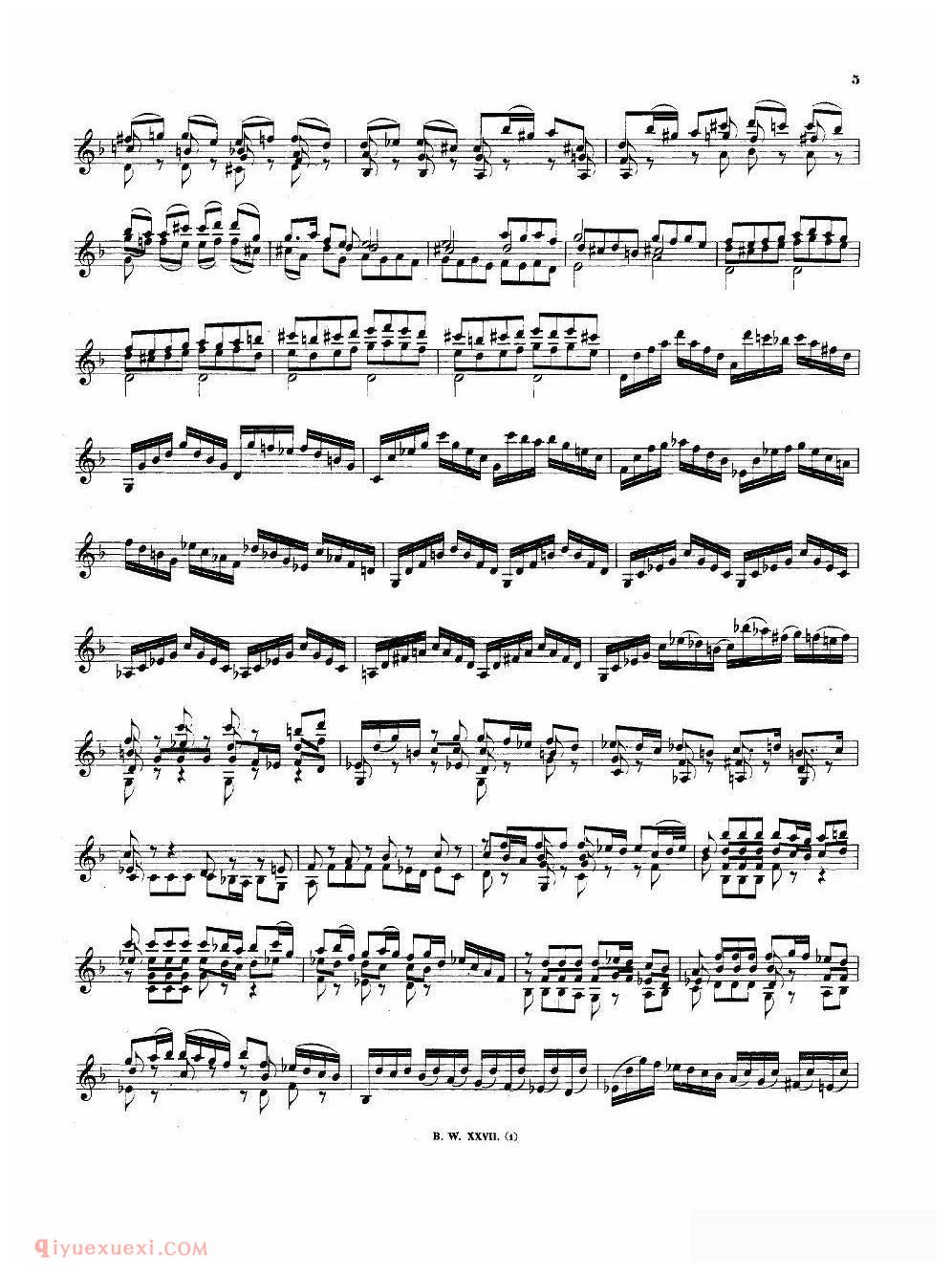 《巴赫无伴奏BWV1001》小提琴视频教程附乐谱