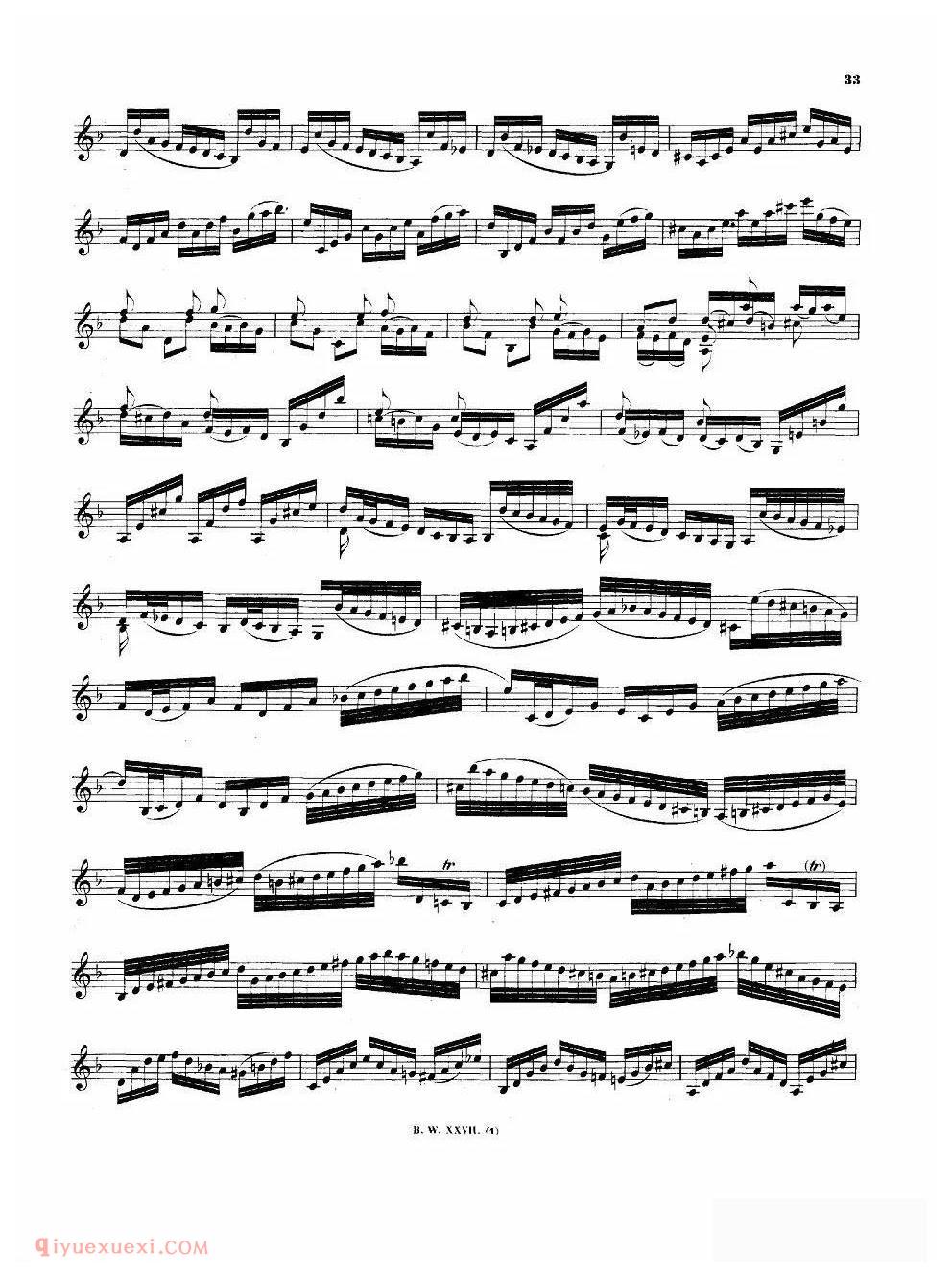 《巴赫无伴奏BWV1004小提琴组曲》小提琴视频教程附乐谱