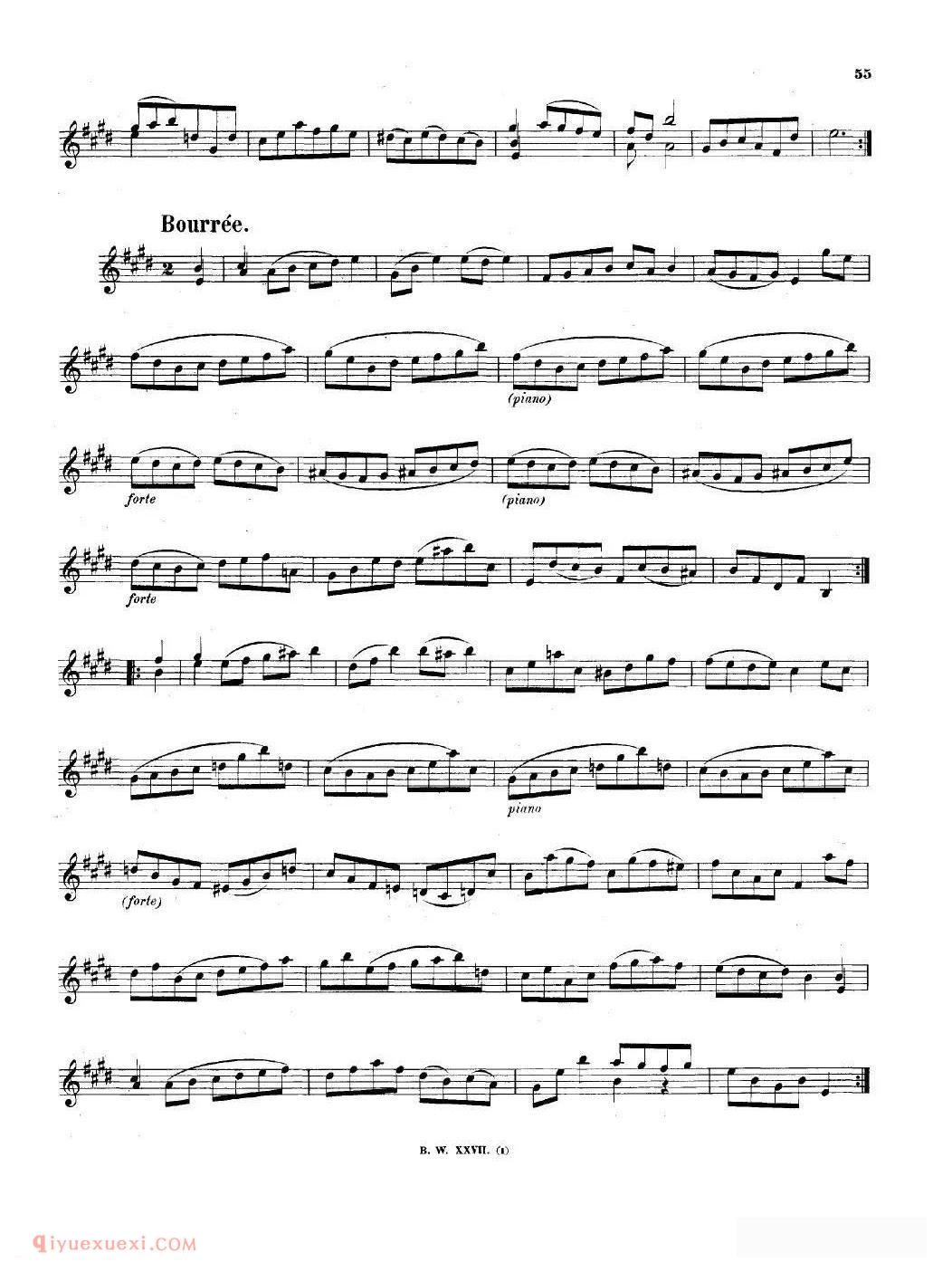 《巴赫无伴奏BWV1006小提琴组曲》小提琴视频教程附乐谱