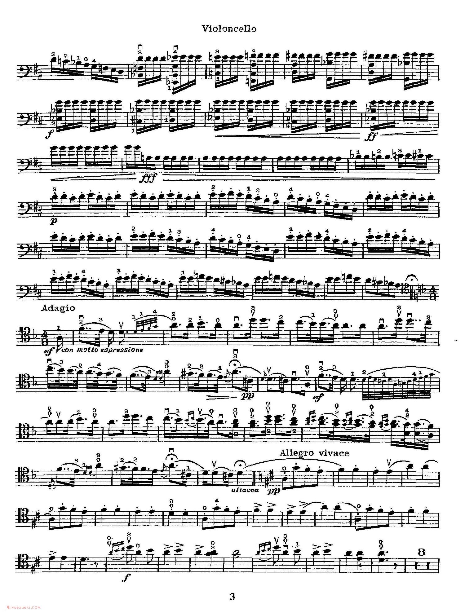 大提琴乐谱《匈牙利狂想曲/Hungarian Rhapsody》大卫·波帕尔