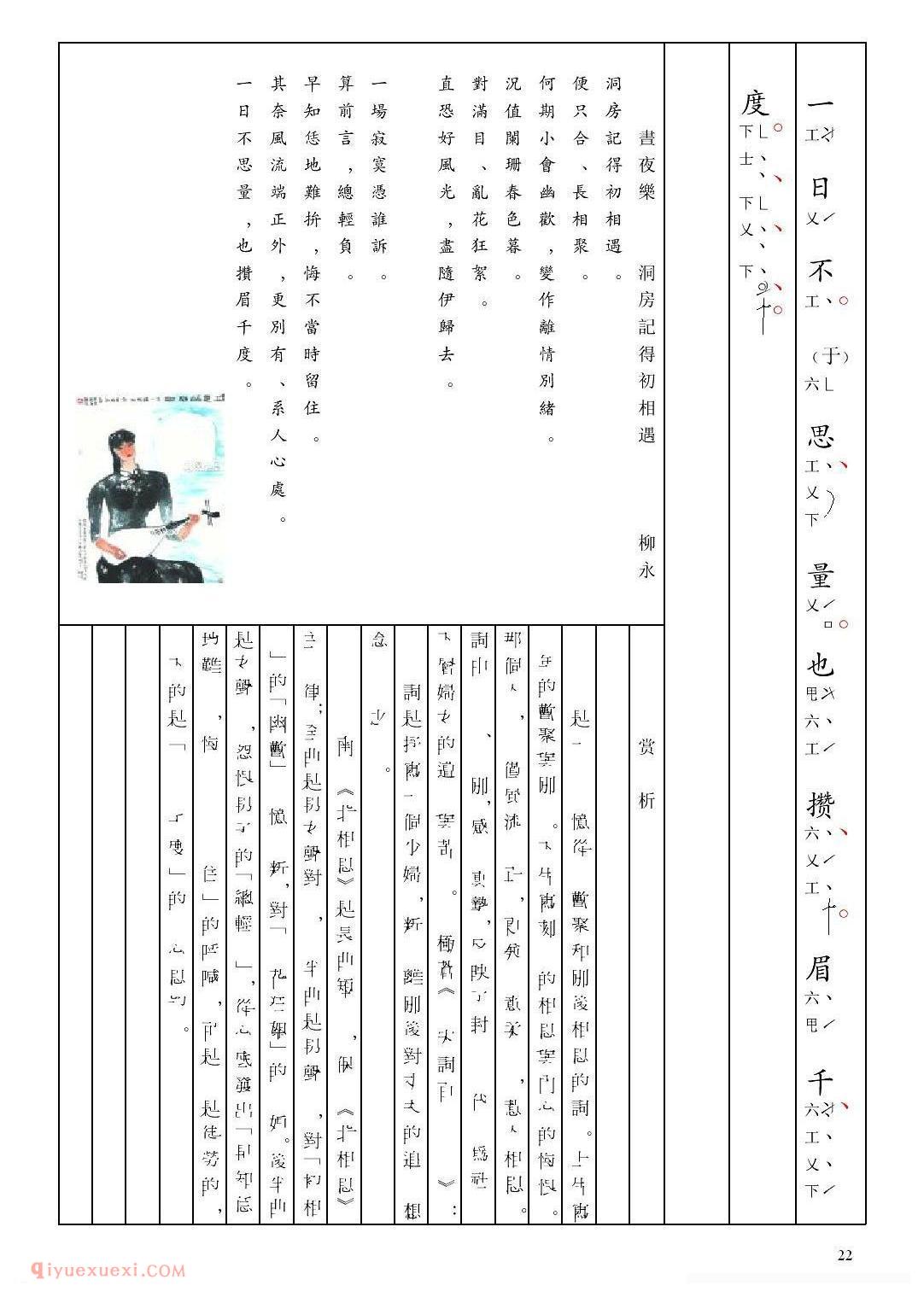 南音工X谱[昼夜乐 洞房记得 柳永  北相思]简谱