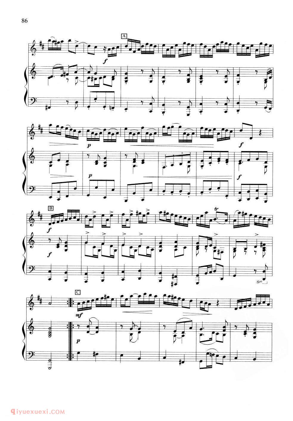《奏鸣曲第六首》[德]亨德尔曲/G.F Handel