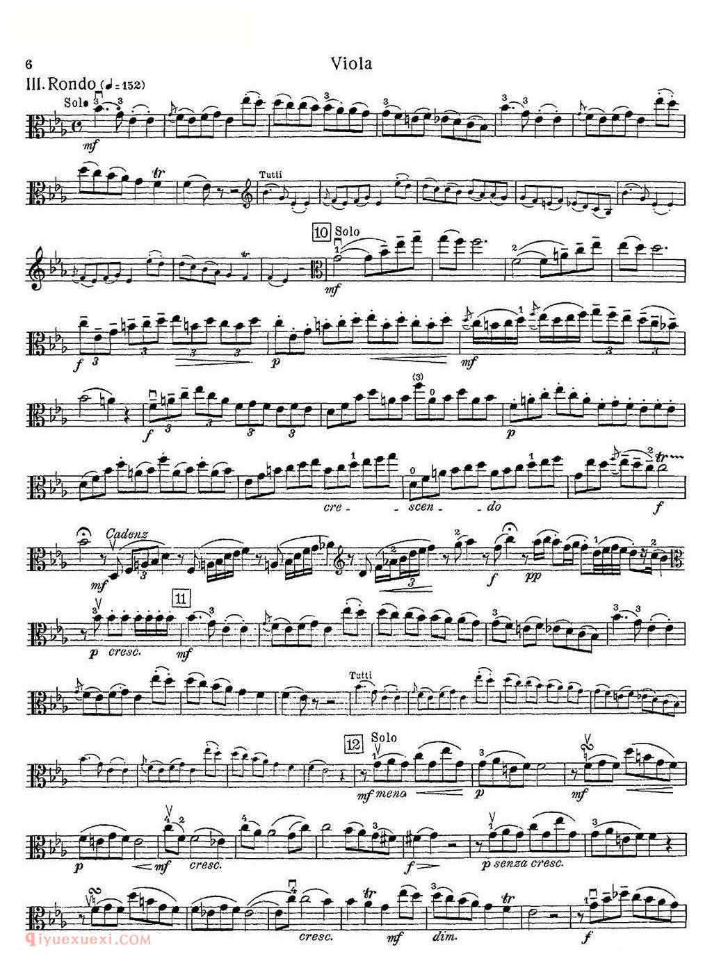 泽尔特中提琴协奏曲分谱/F. Zelter - Viola Concerto in E-flat major
